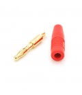 Наконечник кабельный, винтовая фиксация, изолятор: ПВХ, диаметр 3.5мм, позолоченный штекер, красный, 100 штук в упаковке, цена з