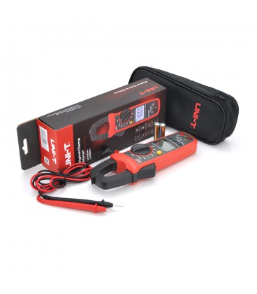 Струмовимірювальні кліщі UNI-T UT203+ Вимірювання: V (AC/DC), A (AC/DC), Ω, C, Hz, DUTY (NCV, True RMS). Функції: Data Hold, Min