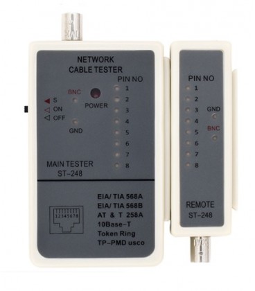 Кабельний тестер Merlion ST-248BNC, RJ-45 + BNC