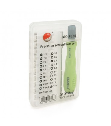 Набір викруток BAKKU BK-3020 (Ручка + 20насадок), Box