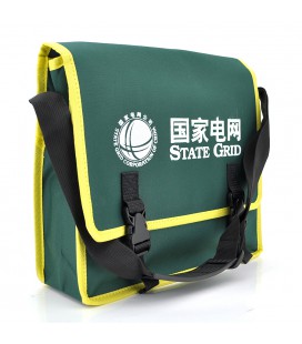 Сумка для монтажных инструментов, зеленая с желтой вставкой 310х280х85