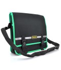 Сумка для монтажних інструментів, чорна з зеленою вставкою