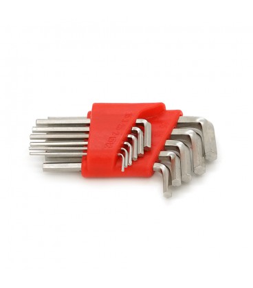 Набір шестигранних L-подібних ключів 11шт (1,27/1.5/2/2.5/3/3.5/4/4.5/5/5.5/6мм), 111г, червоний