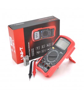 Мультиметр UNI-T UT52 Вимірювання: V, A, R, діод, продзвонювання, автоматичний діапазон, Data Hold, підсвічування, CAT II 500В