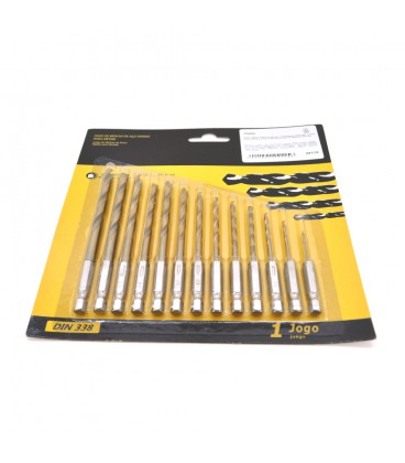 Набір свердл YOSO по металу з титановим покриттям 13 штук (1,5 2 2,5 3 3,2 3,5 4 4,5 4,8 5 5,5 6 6 ,5мм) (уп блістер)