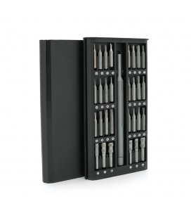 Набір викрутка двостороння+біти 63-in-1, довжина тримача 115 мм, біти S2 магнітна, алюміній, Box