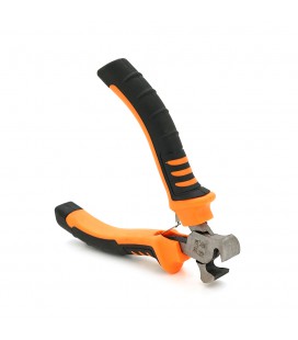 Клещи торцевые VOLTRONIC, черно-оранжевые ручки, 125мм, 55гр