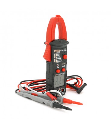 Токові кліщі ANENG ST184 Вимірювання: V (AC/DC), A (AC), Ω, °C/°F (NCV). Функції: Data Hold, продзвонювання, тест діодів, підсві
