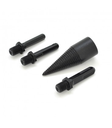 Свердло конічне для розколювання дерева YOSO D32-90мм 3 насадки в комплекті (SDS SDS + 6-кутник)