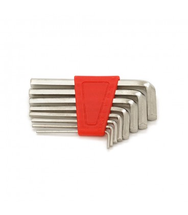 Набір шестигранних L-подібних ключів 8шт (1.5/2/2.5/3/4/5/5.5/6мм), 75г, червоний