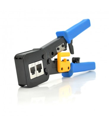 Инструмент Merlion EZ-RJ45 с храповиком для обжимки RJ-45 (8P8C) и RJ-12/11 (6P6C), 4P/6P/8P