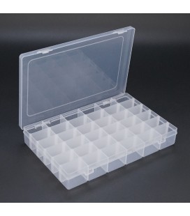 Пластиковый ящик для радиодеталей, 270 х 45 х 175 мм, 36 отделений Q60