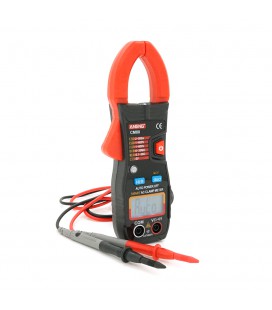 Токові кліщі ANENG CM80 Вимірювання: V (AC/DC), A (AC), Ω (NCV). Функції: Data Hold, дзвінок, ліхтарик, автовідключення.