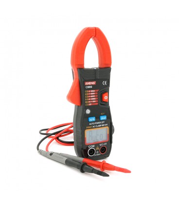 Токові кліщі ANENG CM80 Вимірювання: V (AC/DC), A (AC), Ω (NCV). Функції: Data Hold, дзвінок, ліхтарик, автовідключення.