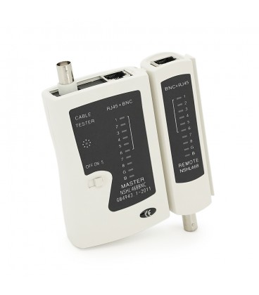 Кабельний тестер Merlion NSHL468BNC, RJ-45 + BNC, батарейки в комплекті немає