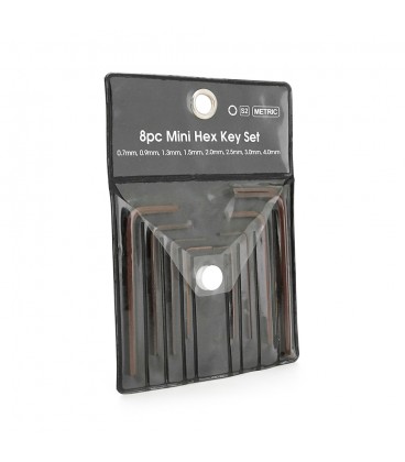 Набір шестигранних L-подібних ключів S2. 8шт (0.7/0.9/1.3/1.5/2/2.5/3/4мм), 17г, BOX