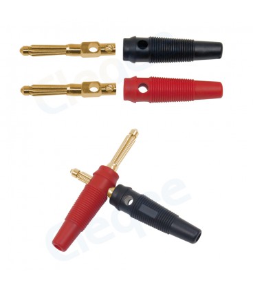 Наконечник кабельный, винтовая фиксация, изолятор: ПВХ, диаметр 4мм, позолоченный штекер, 220V/50A, красный, 100 штук в упаковке