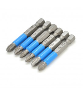 Набор крестовых магнитных бит YOSO-316 PZ1, PZ2, PZ3, PH1, PH2, PH3 ( 6 бит длиной 50 мм )