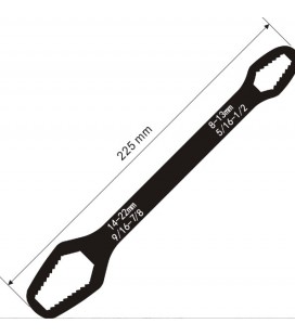 Універсальний ключ Torx 8-22 мм, регульований ключ, що самозатягується, з подвійною головкою, гайковий ключ, Black