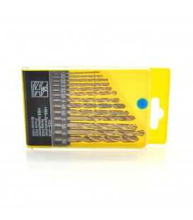 Набор сверл YOSO по металлу с титановым покрытием 13 штук (1,5, 2, 2,5, 3, 3,2, 3,5, 4, 4,5, 4,8, 5, 5,5, 6, 6,5мм) (уп пластик.