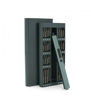 Набір електричної викрутки + біти 66-in-1, довжина тримача інструменту 180 мм, біти T3 магнітна, алюміній, Box