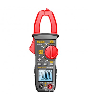 Токові кліщі ANENG PN200 Вимірювання: V (AC/DC), A (AC/DC), Ω, C, Hz (NCV, True RMS). Функції: Data Hold, дзвінки, тест діодів, 