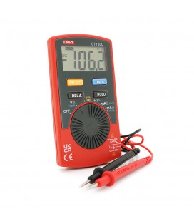 Мультиметр UNI-T UT120C: вимірювання V A Ω C Hz °C. Функції True RMS продзвінку тест діодів перевірка транзисторів. Габарити 110