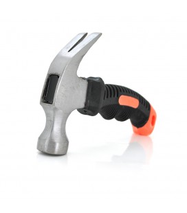 Мини молоток с гвоздодером 160мм, прорезиненная ручка