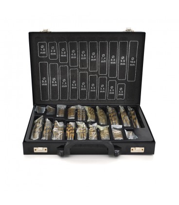 Набор сверл YOSO по металлу с титановым покрытием 170 штук (1, 1,5, 2, 2,5, 3, 3,2, 3,5, 4, 4,5, 5, 5,5, 6, 6,5, 7, 7,5, 8, 8,5,