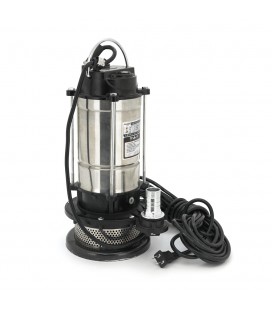 Занурювальний насос, 750W, 220V, до 3 м³/год, підйом до 20 м, 25мм, нержавіюча сталь, 400х230х230 мм, 6,8 кг. + перехідник