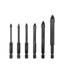 Набор свёрл YOSO универсальных 4, 5, 6, 8, 10, 12мм ( по бетону, кирпичу, дереву, стеклу и керамике, карбид вольфрама)