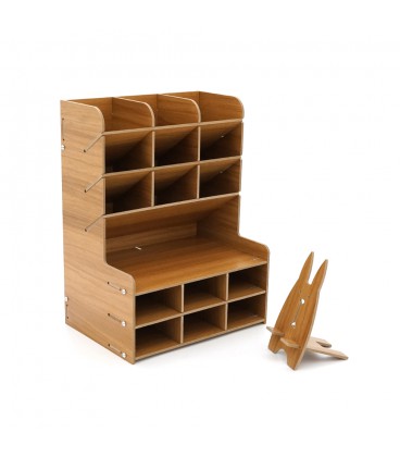 Настільний органайзер для інструментів Aida AD-B15, дерев'яний, 280х210х150мм, OEM