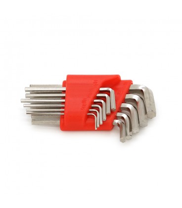 Набор шестигранных L-образных ключей 11шт (0.05, 1/16, 5/64, 3/32, 7/64, 1/8, 9/64, 5/32, 3/16. 7/32, 1/4дюйма), 108г,красный