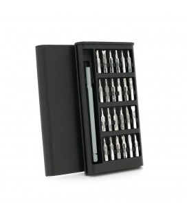Набор отвертка+биты 24-in-1, длина держателя 88мм, биты S2, алюминиевая ручка, Box