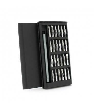 Набір викрутка+біти 24-in-1, довжина тримача 88мм, біти S2, алюмінієва ручка, Box