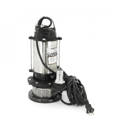 Занурювальний насос, 370W, 220V, 2 м³/год, підйом 10 м, 25мм, нержавіюча сталь, 380х195х200мм, 4,3 кг + перехідник