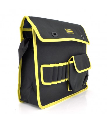 Сумка для монтажних інструментів, чорна с жовтою вставкою, Пакет