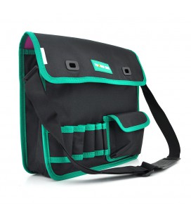 Сумка для монтажных инструментов TUOSEN, 8 кармашков, черно-зеленая