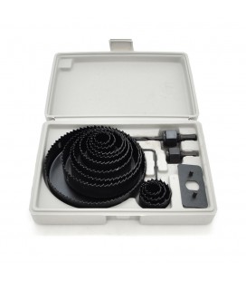 Набор коронок для гипсокартона, дереву YOSO-16, 19-127мм (16 предметов 19, 22, 29, 32, 38, 44, 51, 64, 76, 89, 102, 127мм)