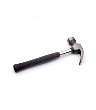 Молоток с гвоздодером 208 мм, прорезиненная ручка, Black
