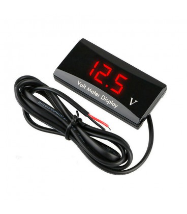 Светодиодный цифровой вольтметр герметичний IP99, диапазон измерений от 8V до 18V, Red