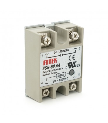 Твердотинне реле Fotek SSR-60AA 60А 24-380В AC