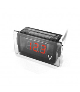 Цифровий вольтметр DY-R, діапазон вимірювань 12-24V, 49x18x26 mm, Red