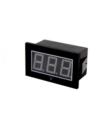 Світлодіодний цифровий вольтметр герметичний IP99, діапазон вимірювань від 2,5V до 30V, Red