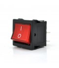 Перемикач ON-OFF KCD1-104, 250VAC/6A, 4 контакти, RED, Q100