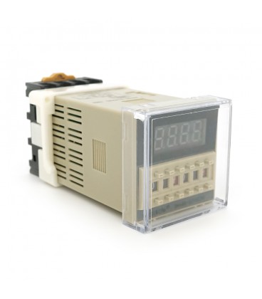 Реле часу DH48S-S з індикацією затримки часу +  колодка для підключення, 220VАC