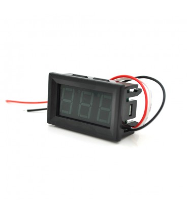 Цифровий вольтметр V27 AC-E 0-600 вологозахищений IP65, діапазон вимірювань 5 -120V, Red