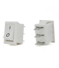 Перемикач ON-ON KCD1-102, 250VAC / 6A, 3 контакта, White,  Q100