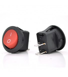 Перемикач ON-OFF QY611-101, 250VAC/3A, 2 контакти, Red, Q200