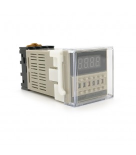 Реле времени DH48S-S с индикацией задержки времени + колодка для подключения, 24 VDC